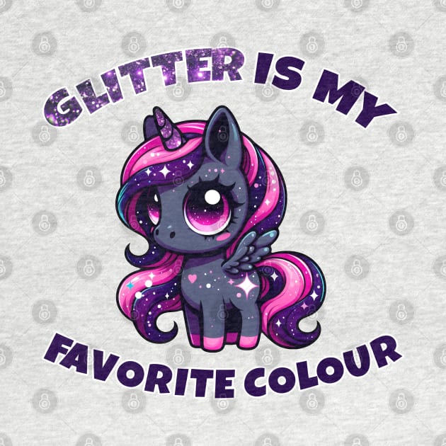 Glitter is my favorite colour cute pony unicorn by beangeerie
